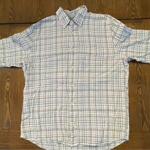 GAP Men's Casual Plaid Shirt - Blue and Pink